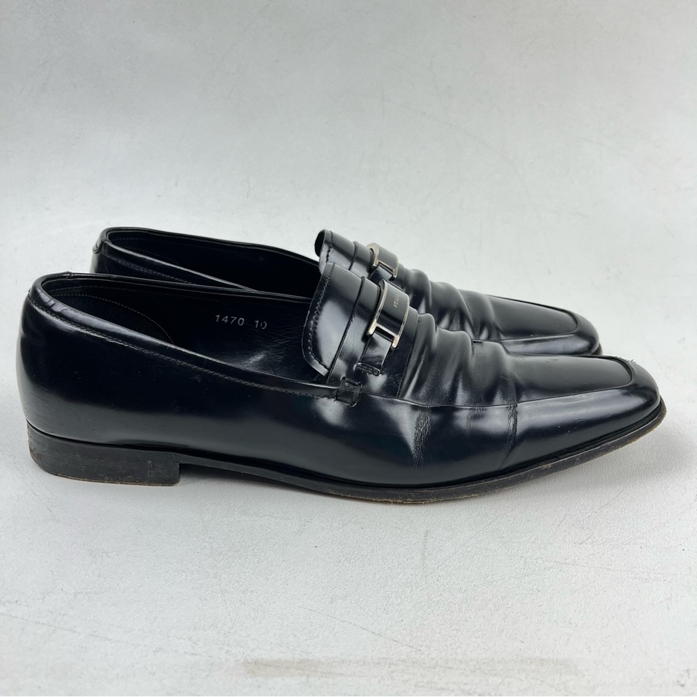 Prada Black Leather Loafers